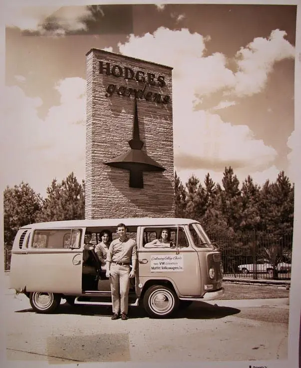 Photograph from the Facebook post “Love this oldie taken of the Centenary Choir Volkswagen van (actually, the van was…”