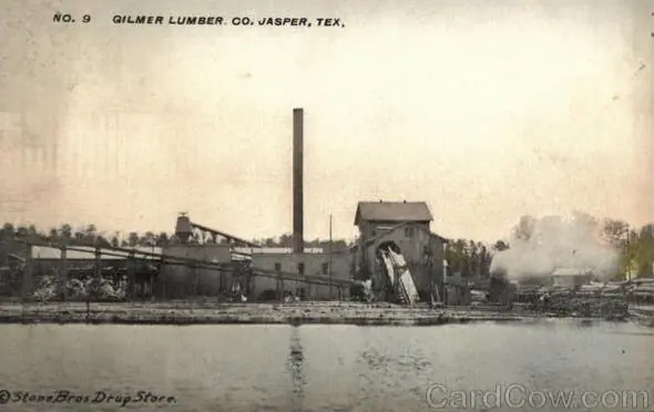 Photograph from the Facebook post “Gilmer Lumber Company, Jasper, Texas #GilmerLumberCompany #JasperTexas”