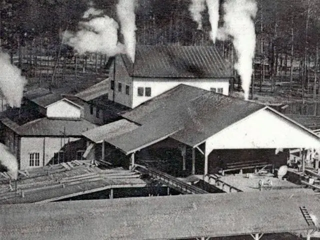 Photograph from the Facebook post “Hudson River Lumber Company in DeRidder, 1904 #DeRidderLouisiana #HudsonRiverLumberCompany”