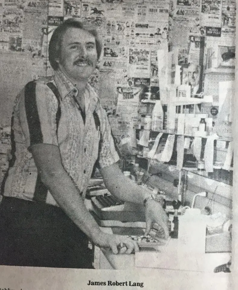 Photograph from the Facebook post “Neat article from 1980 on Robby Lang, who remains a super and popular pharmacist in…”