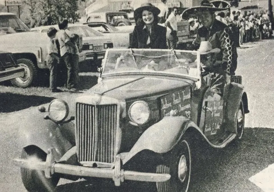 Photograph from the Facebook post “Linda Curtis Sparks in 1980 representing the Sabine Parish Tourist Commission in the…”