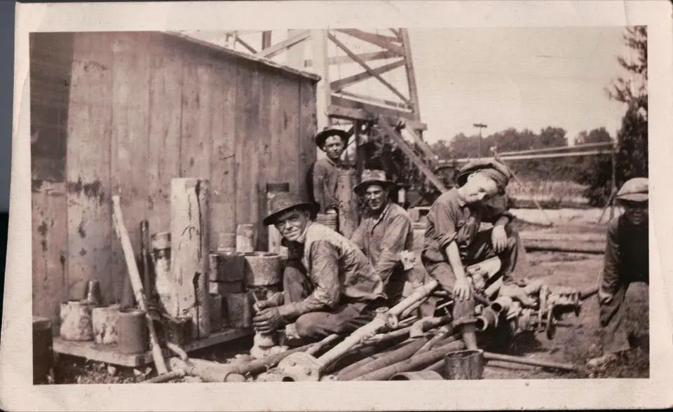 Photograph from the Facebook post “Shared by Kathryn McCormick Benson, Oil field in Sabine Parish -- Wyatt James McCormick…”