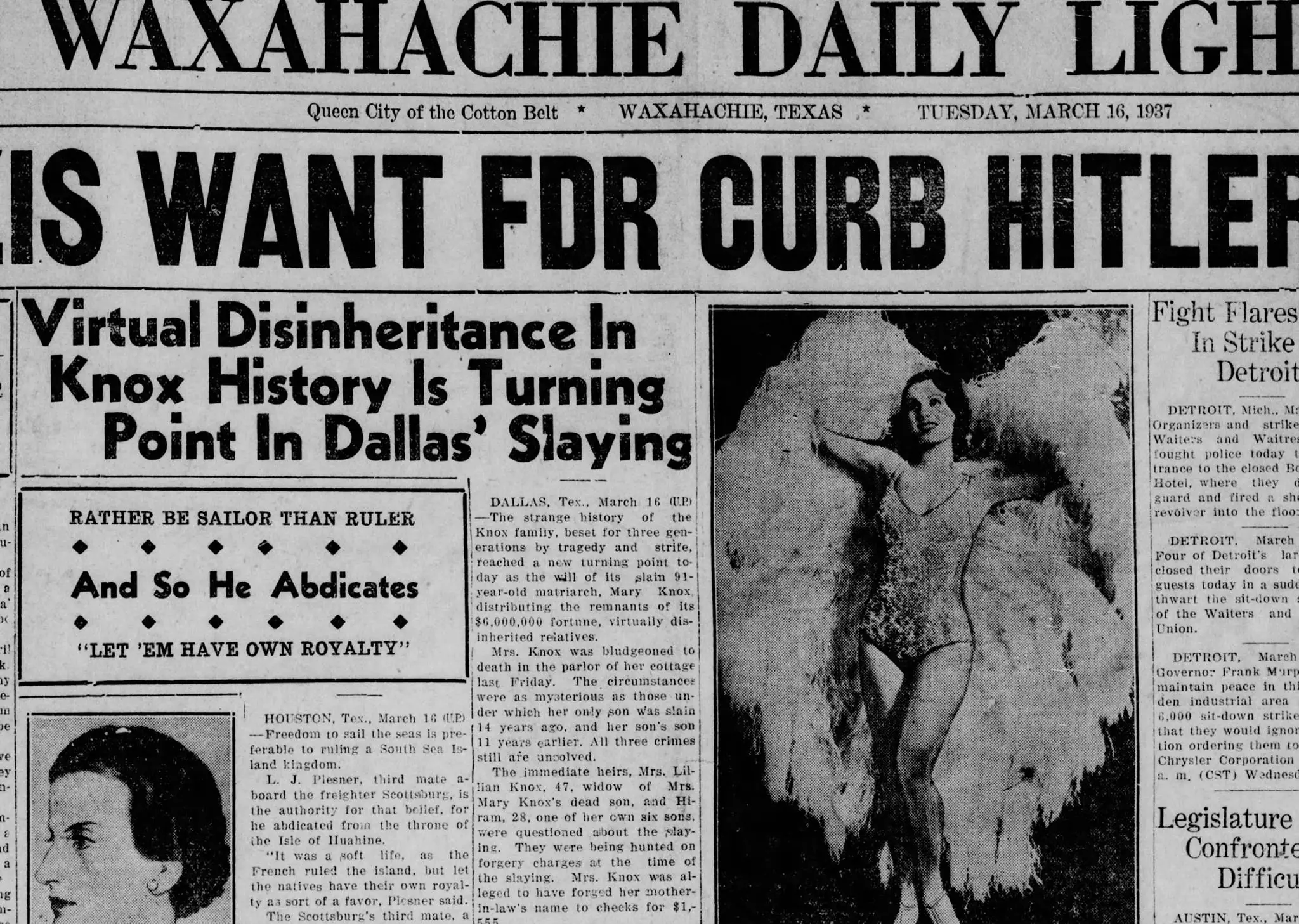 Photograph from the Facebook post “The most recent article I found on the sensational news coverage of the 1923 coverage of…”