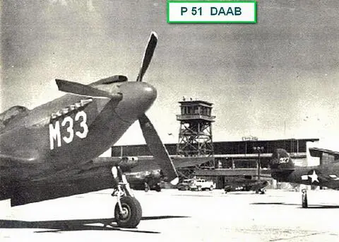Photograph from the Facebook post “The World War II P-51 was one of the military planes that made stops at the DeRidder…”