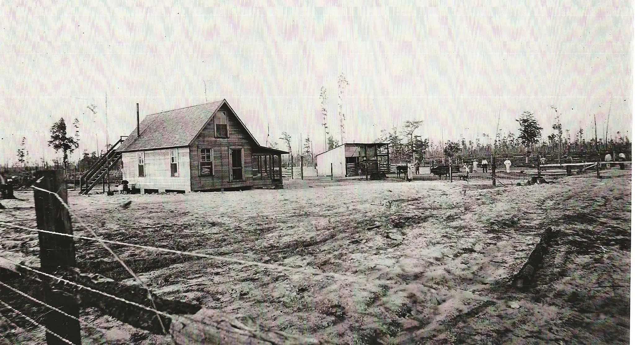 Photograph from the Facebook post “Typical home of a colonist in the community of Pujo, Louisiana, which is just southwest…”