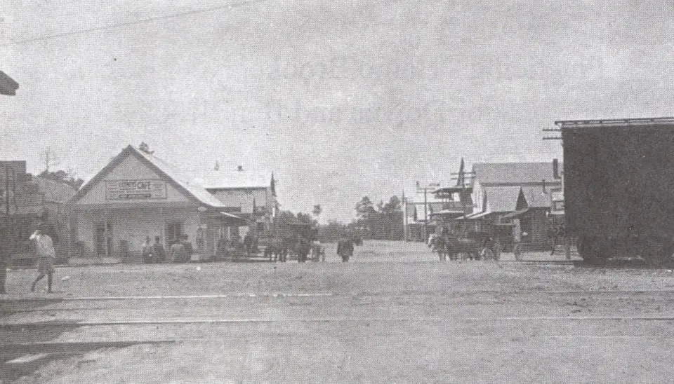 Photograph from the Facebook post “Brookeland, Texas, early 1900s.”