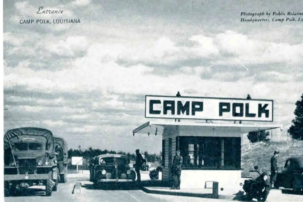 Photograph from the Facebook post “Camp Polk Post Card, 1940s I think.”
