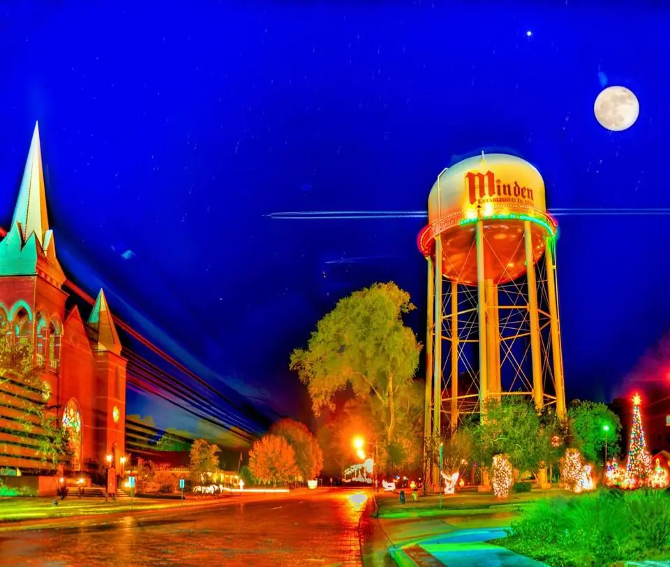 Photograph from the Facebook post “Downtown Minden, LA.”