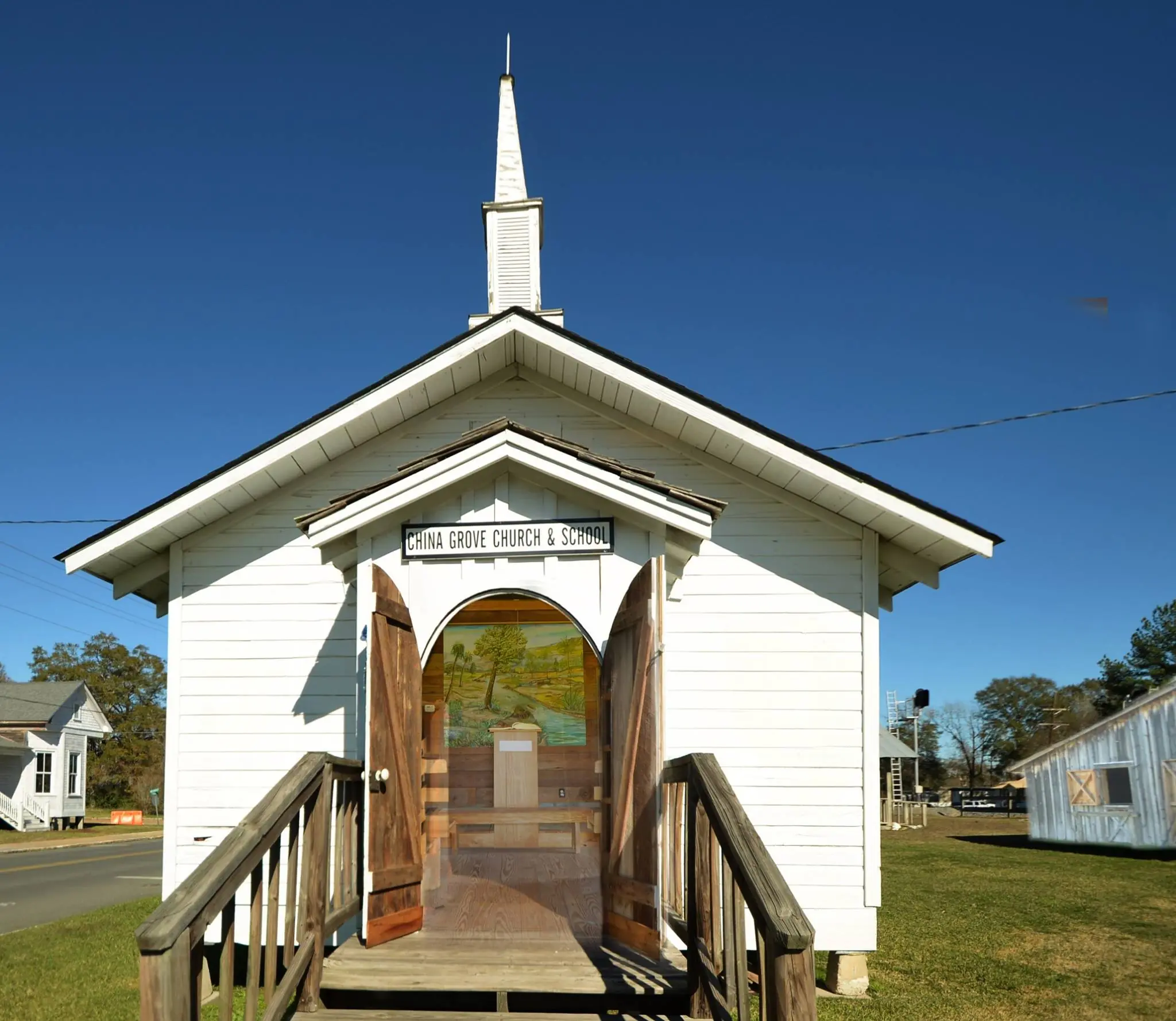 Photograph from the Facebook post “China Grove Church & School in Leesville, Louisiana.”