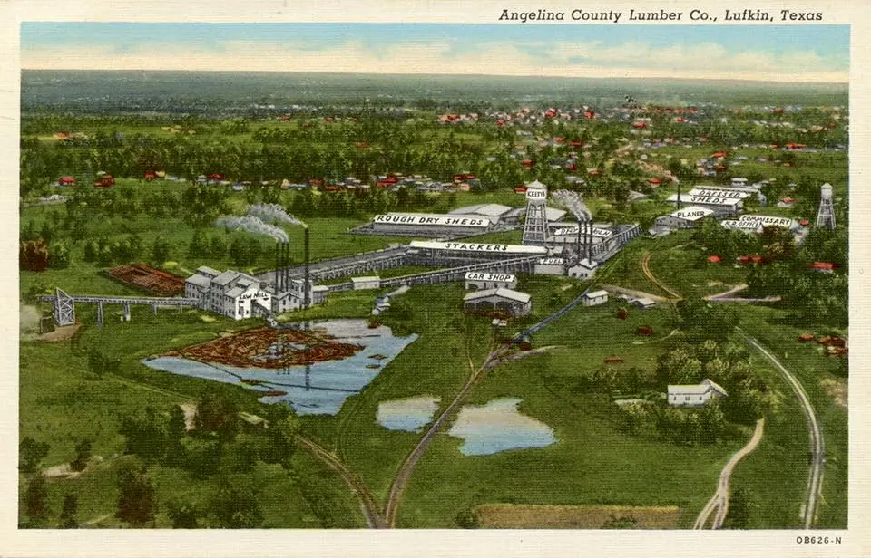 Photograph from the Facebook post “Angelina County Lumber Company in Lufkin, Texas.”