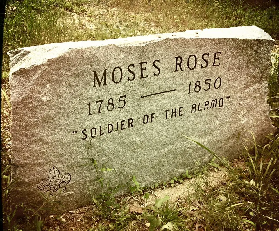 Photograph from the Facebook post “Seeing the gravesite of Moses Rose, tucked away in Logansport, Lousiana, was truly…”