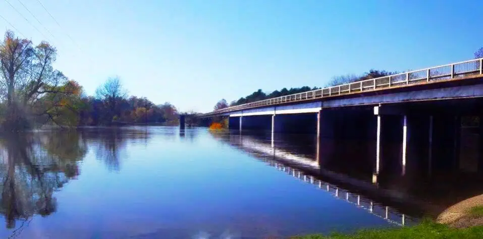 Photograph from the Facebook post “The Sabine River at Gladewater, Texas, Highway 271.”
