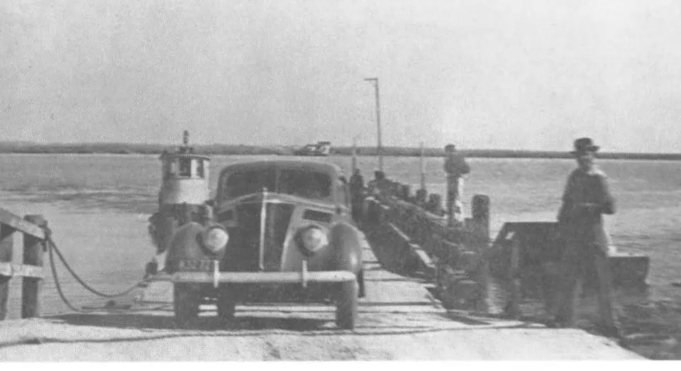 Photograph from the Facebook post “Dryden's Ferry across the Neches River in East Texas.”