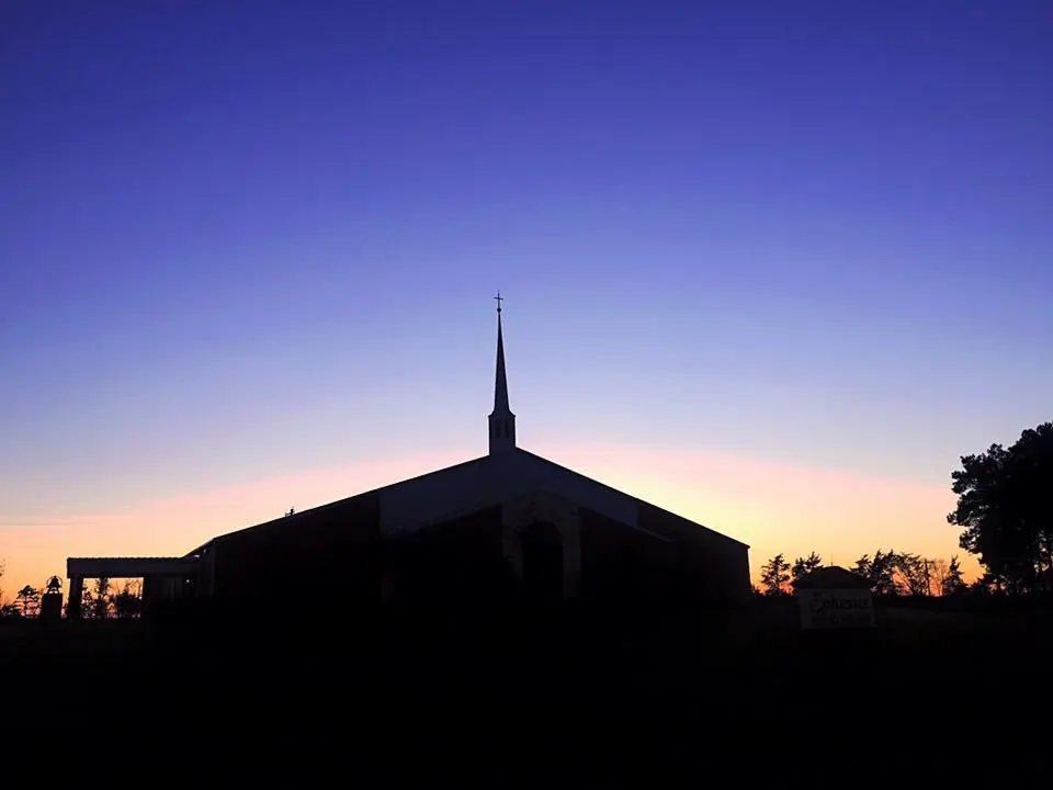Photograph from the Facebook post “Ephesus Baptist Church near Shelbyville, Texas.”