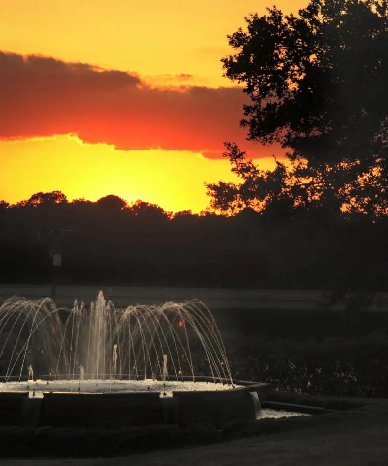 Photograph from the Facebook post “Sun setting at Hodges Gardens State Park in Sabine Parish, Louisiana.”