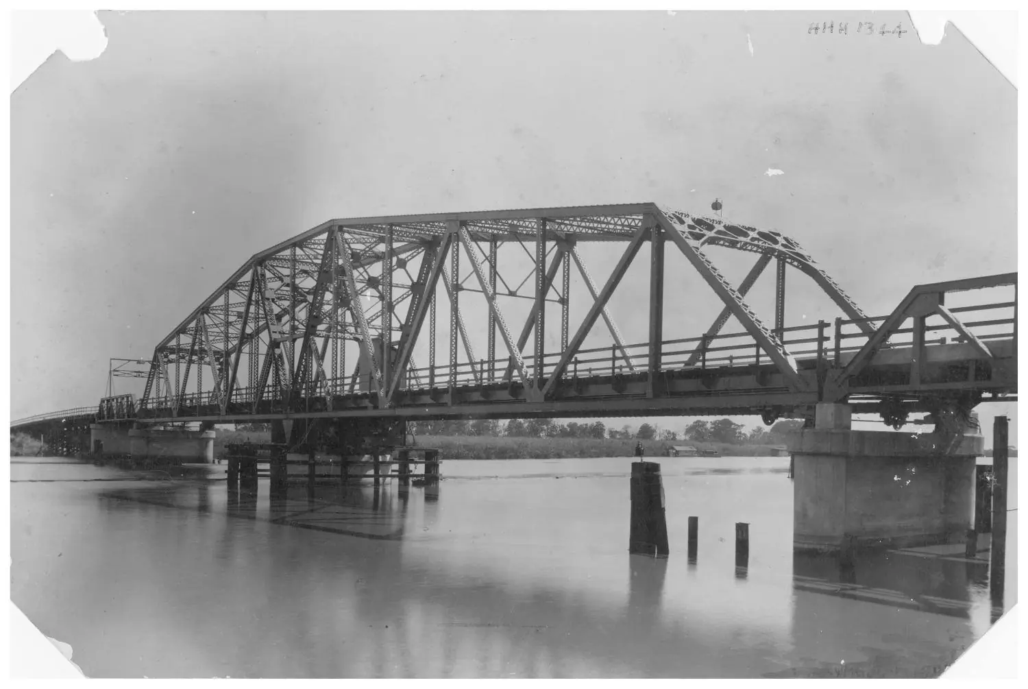 Photograph from the Facebook post “Not sure of date- Photograph of the truss bridge that was at the east end of Green…”