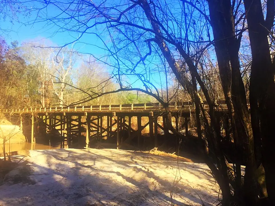 Photograph from the Facebook post “A classic wooden bridge over Toro Creek in Southwest Sabine Parish”