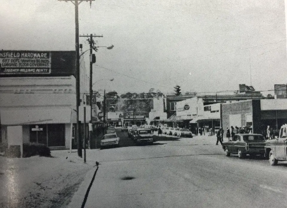 Photograph from the Facebook post “From 1967 DeSoto Parish Resources Guide, this photo listed as "Commercial Section,…”
