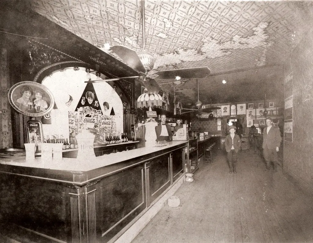 Photograph from the Facebook post “Cooper's Cafe in Kirbyville, Texas The back of the picture notes that Mr.”