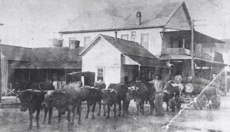 Photograph from the Facebook post “Brookeland, Texas (Sabine County) around 1910.”