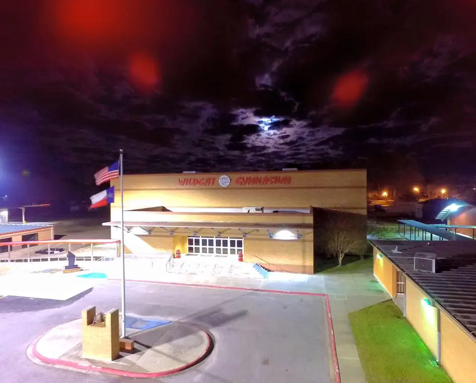 Photograph from the Facebook post “Kirbyville High School gymnasium.”