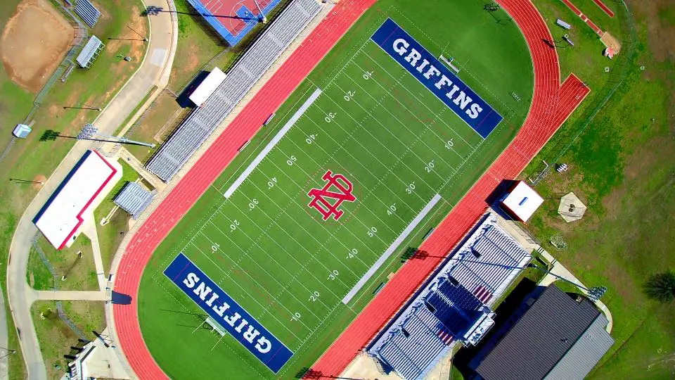 Photograph from the Facebook post “North DeSoto High School stadium and track.”