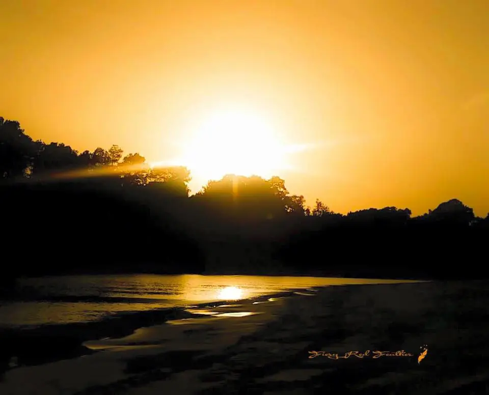 Photograph from the Facebook post “Shared by Nisha Smith Beason, who took this photo on the Sabine River at Junction,…”