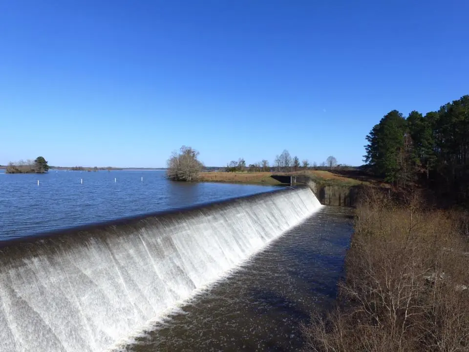 Photograph from the Facebook post “Spillway at Anacoco Lake in Vernon Parish, Louisiana.”