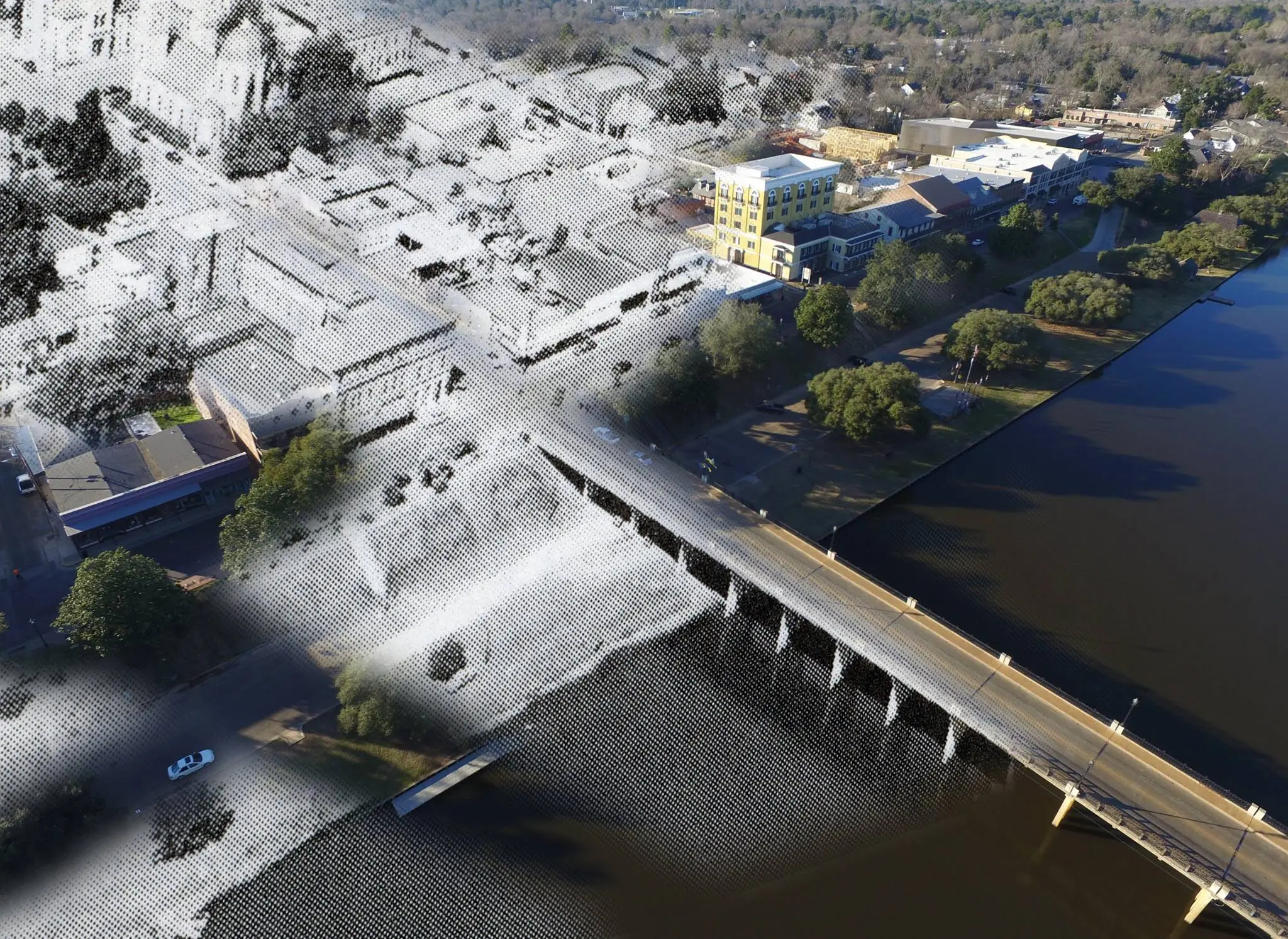Photograph from the Facebook post “Natchitoches, Louisiana downttown...”