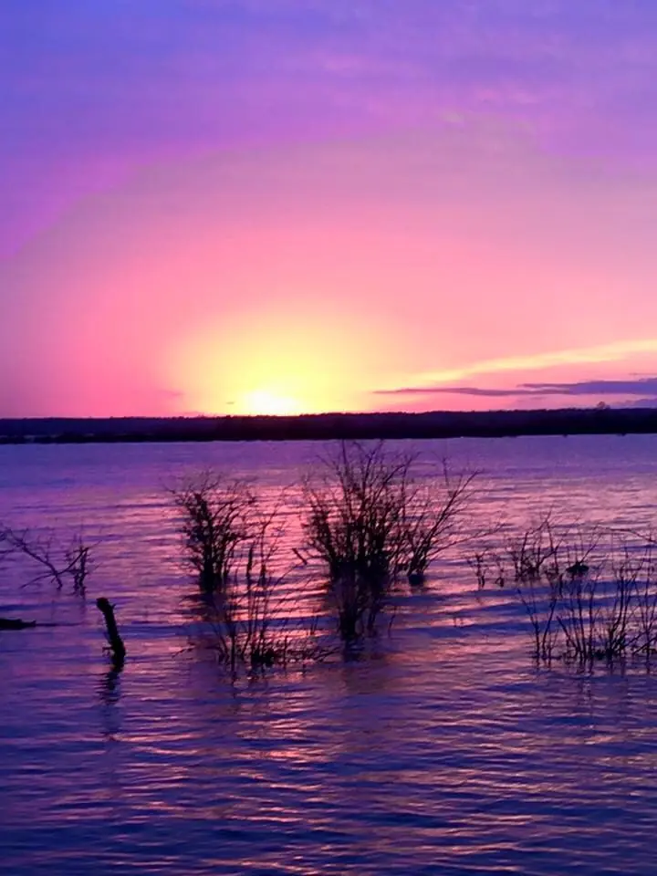 Photograph from the Facebook post “Shared by Micah Chandler, photo taken from Circle Drive Marina on Toledo Bend Lake”