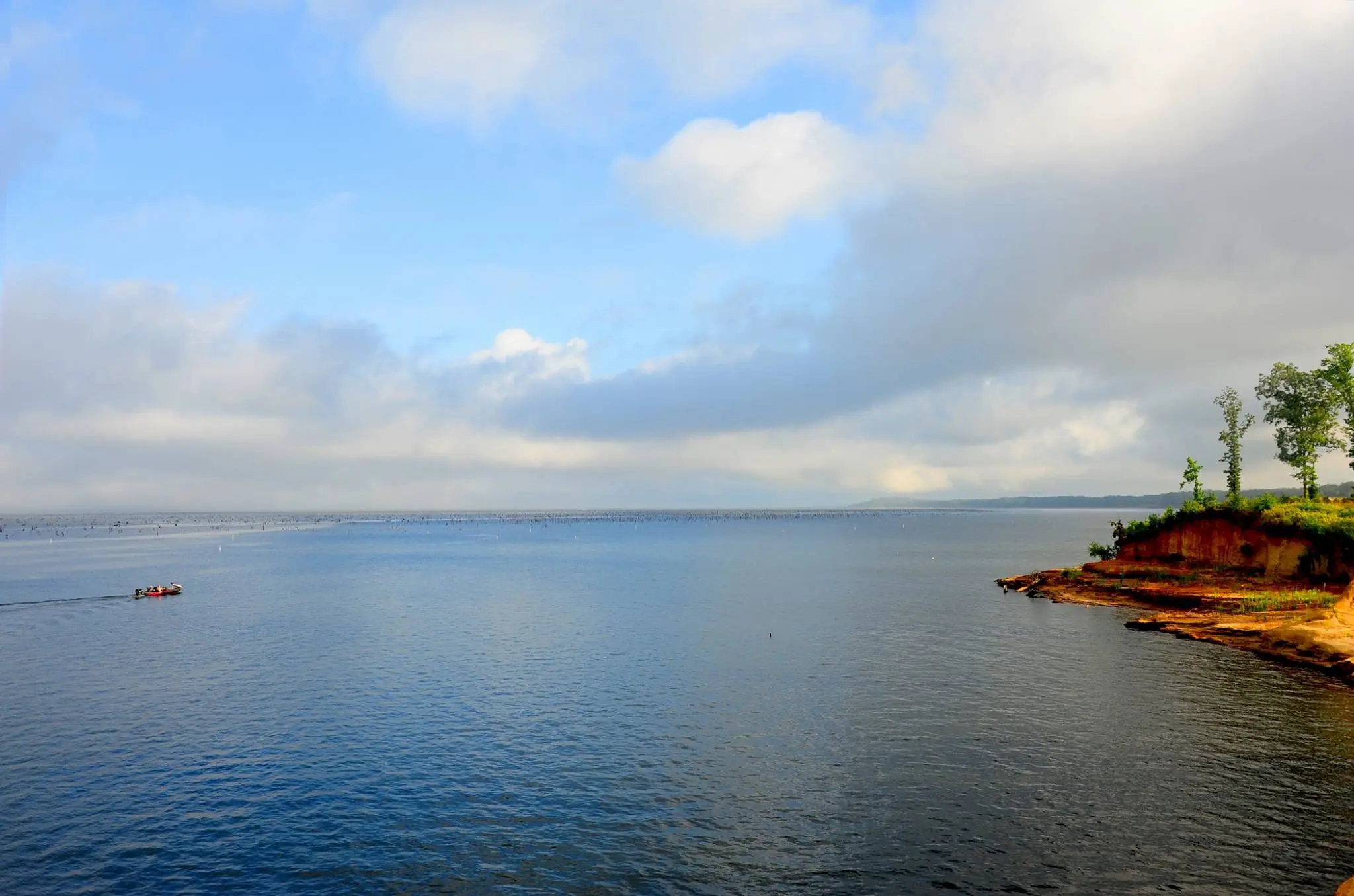 Photograph from the Facebook post “Toledo Bend Lake, looking towards Texas”