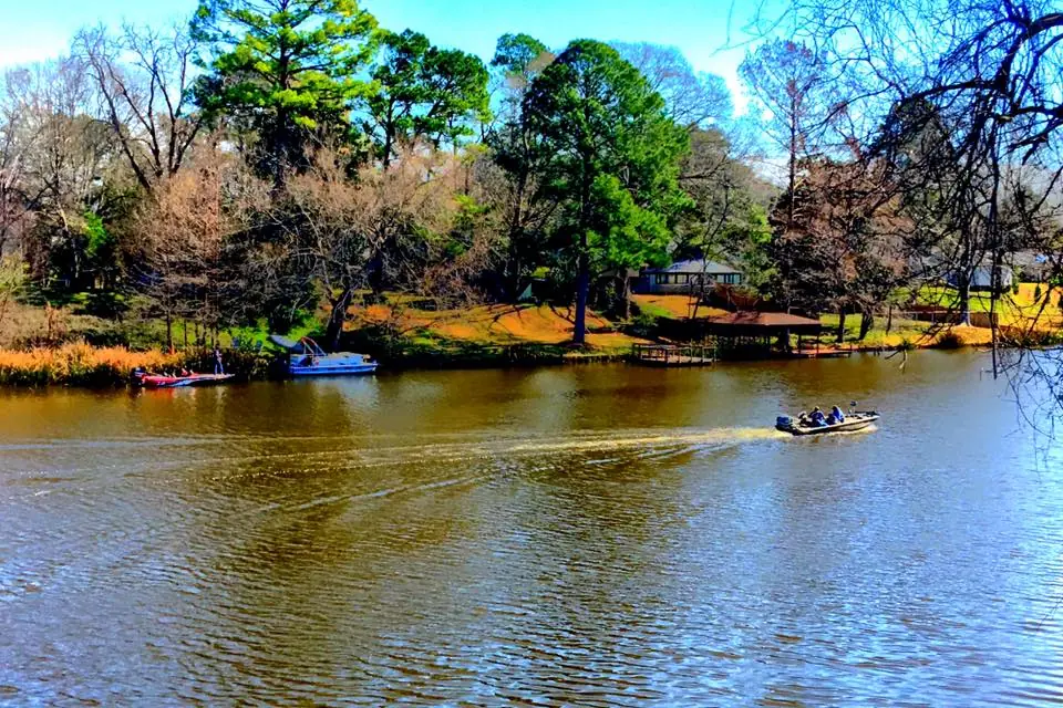 Photograph from the Facebook post “Cane River in Natchitoches today”