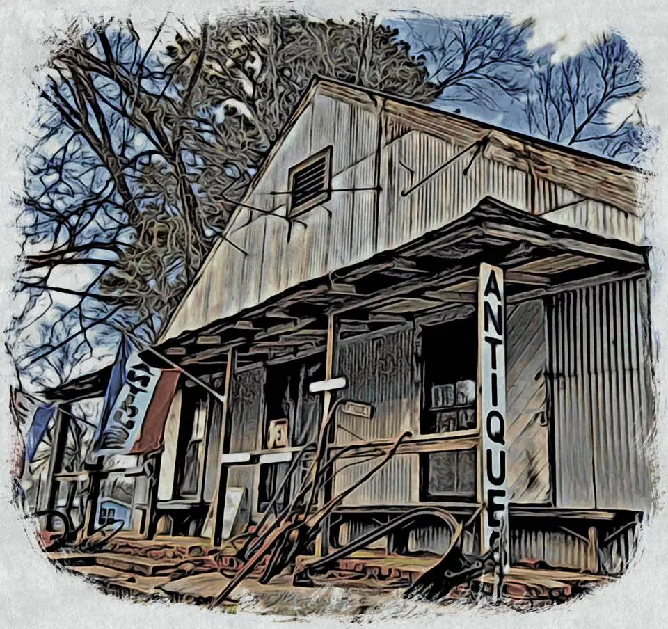 Photograph from the Facebook post “Image made from a photo I took a few years ago at Nethery's Store in Milam, Texas…”