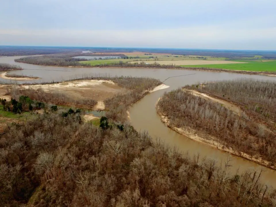 Photograph from the Facebook post “Red River at Grand Ecore boat launch area in Natchitoched Parish.”