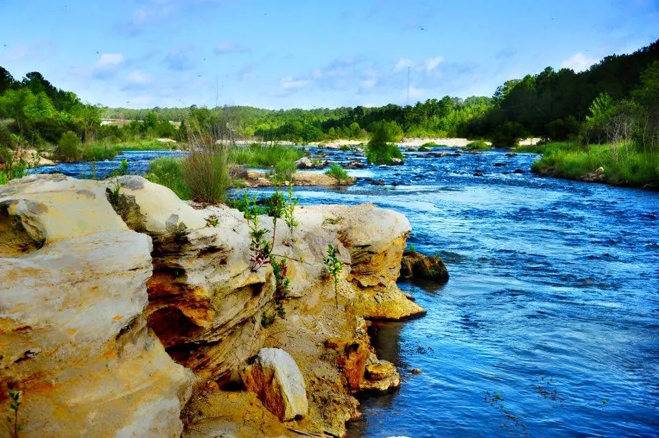 Photograph from the Facebook post “Sabine River, below Toledo Bend Dam.”