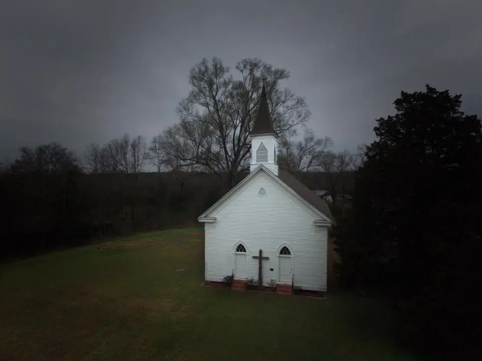 Photograph from the Facebook post “Church in Keachie, Louisiana (DeSoto Parish).”
