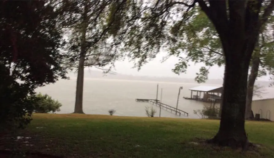 Photograph from the Facebook post “Shared by Charley Fruge Arnaud, this is on Toledo Bend Lake near Hemphill, Texas.”