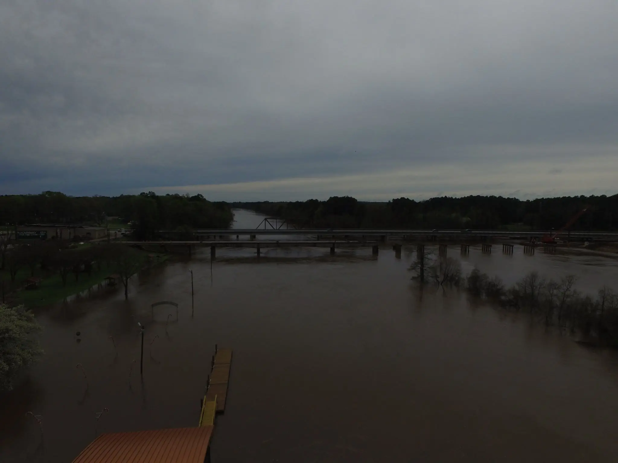 Photograph from the Facebook post “Taken on the Sabine River today between Logansport, Louisiana and Joaquin, Texas”