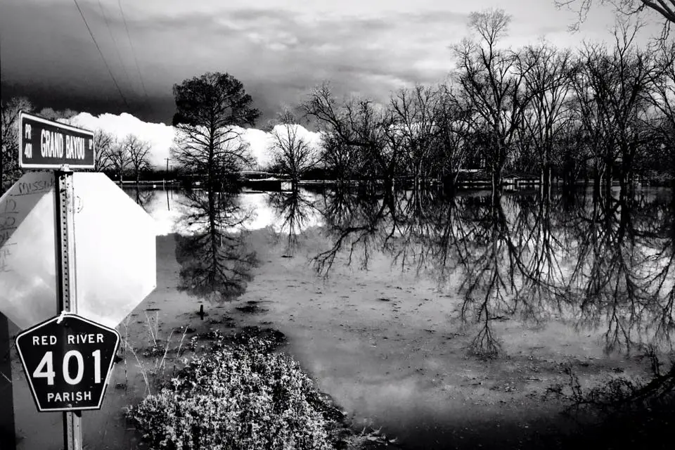 Photograph from the Facebook post “Taken at around 4 today at Grand Bayou in Red River Parish.”