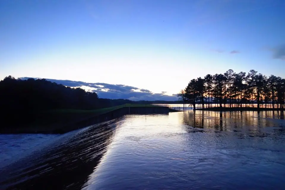 Photograph from the Facebook post “At Vernon Lake Spillway yesterday.”