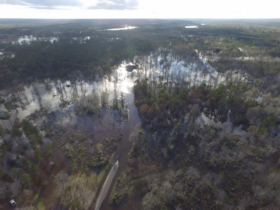Photograph from the Facebook post “Photo taken yesterday from area the Burr Ferry / Evans area in Vernon Parish.”