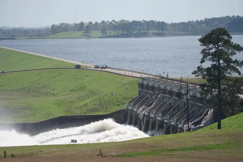 Photograph from the Facebook post “At the Toledo Bend Dam yesterday and then on nearby Toro Bayou at Hwy.”