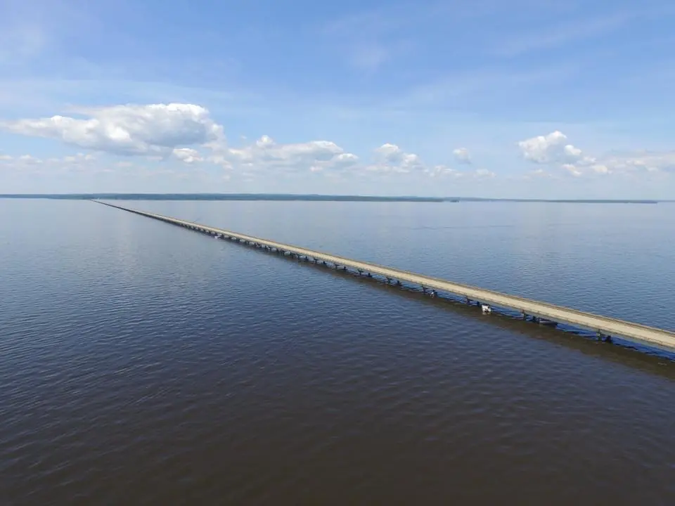 Photograph from the Facebook post “The Pendleton Bridge over Toledo Bend Lake”