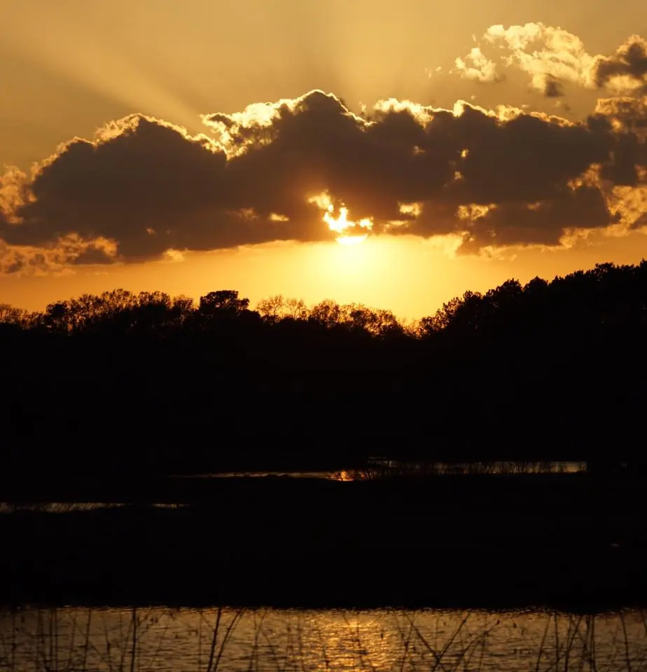 Photograph from the Facebook post “Sunsets on a tiny cove on Toledo Bend Lake in Zwolle, Louisiana (Sabine Parish)”