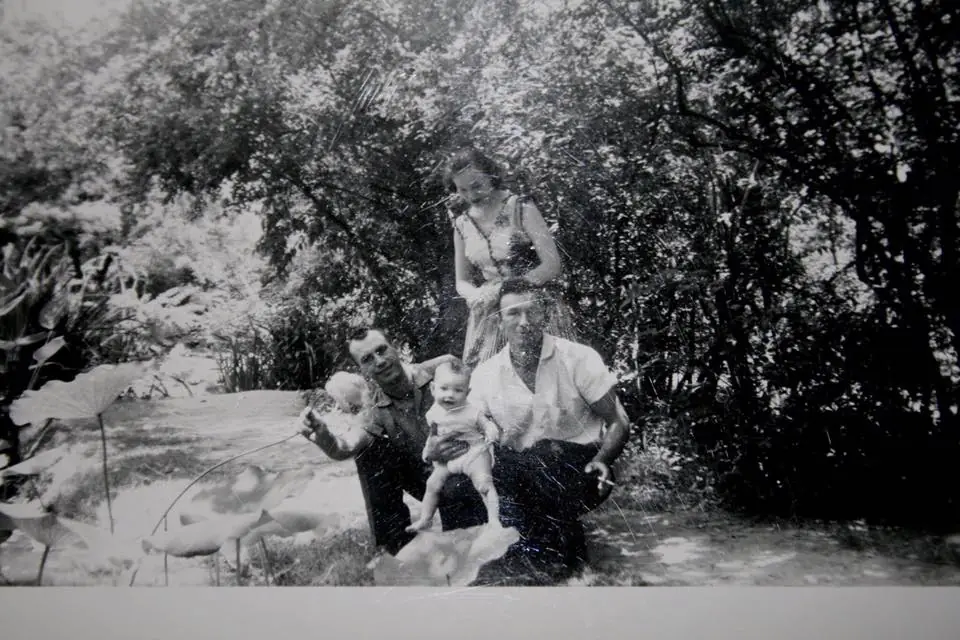 Photograph from the Facebook post “Shared by Dari Lin Grubbs, who writes, "This is an old black and white photo from 1956…”