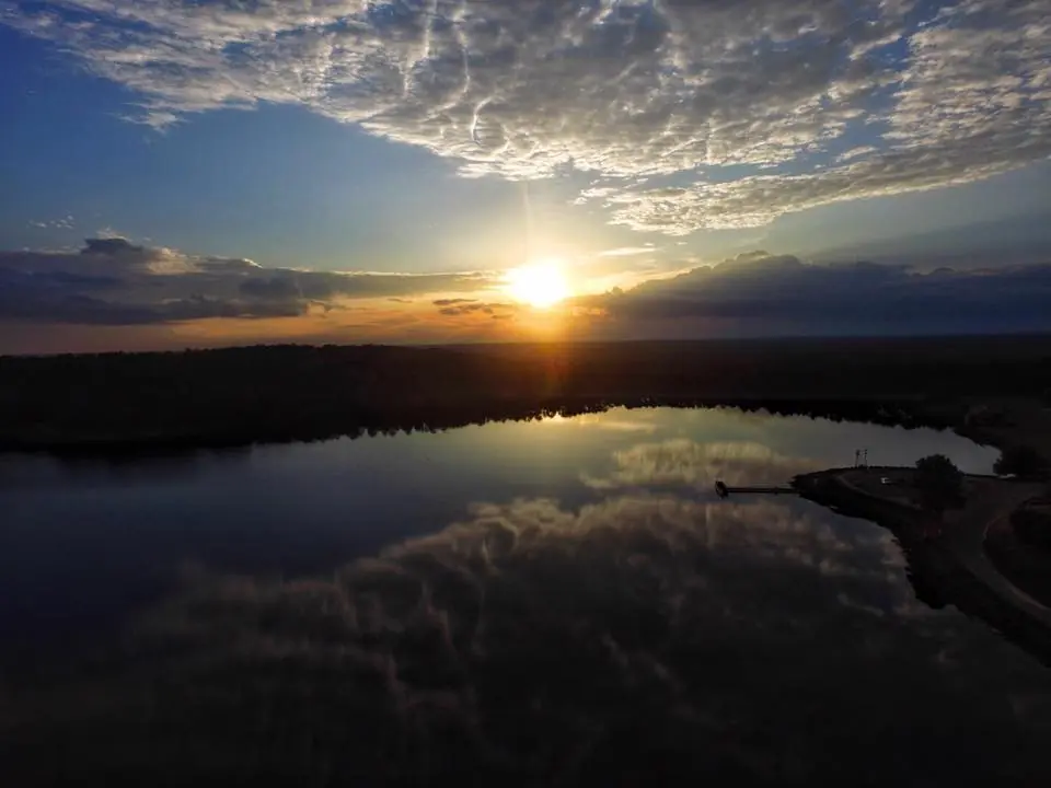 Photograph from the Facebook post “Sunset on Hodges Lake...”