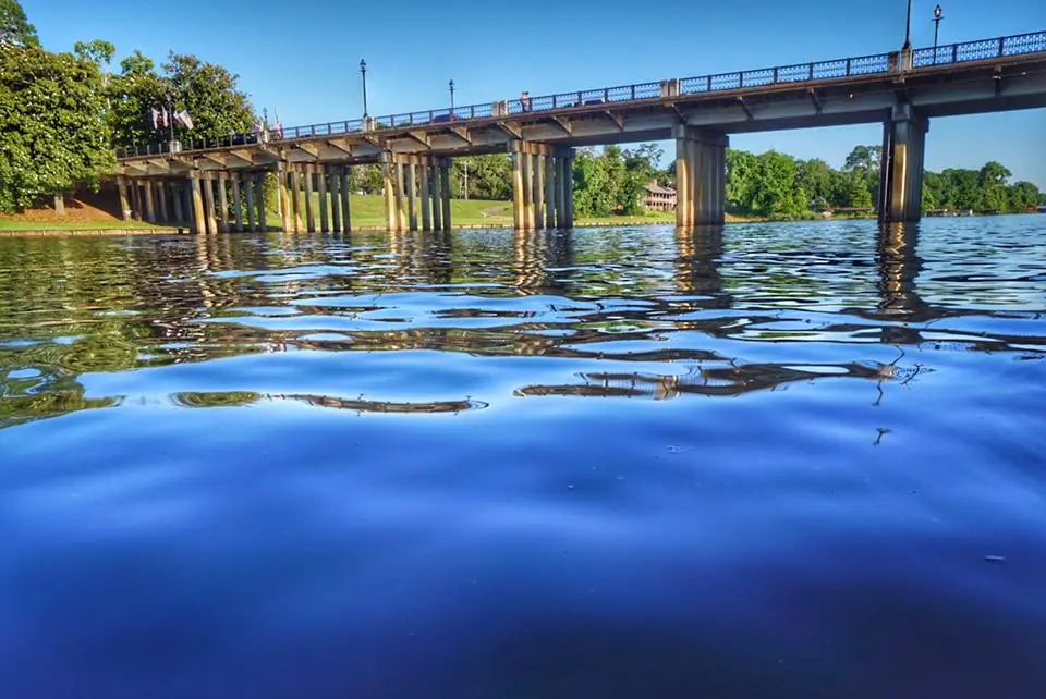 Photograph from the Facebook post “A Different Perspective The Cane River Lake in downtown Natchitoches, Louisiana.”