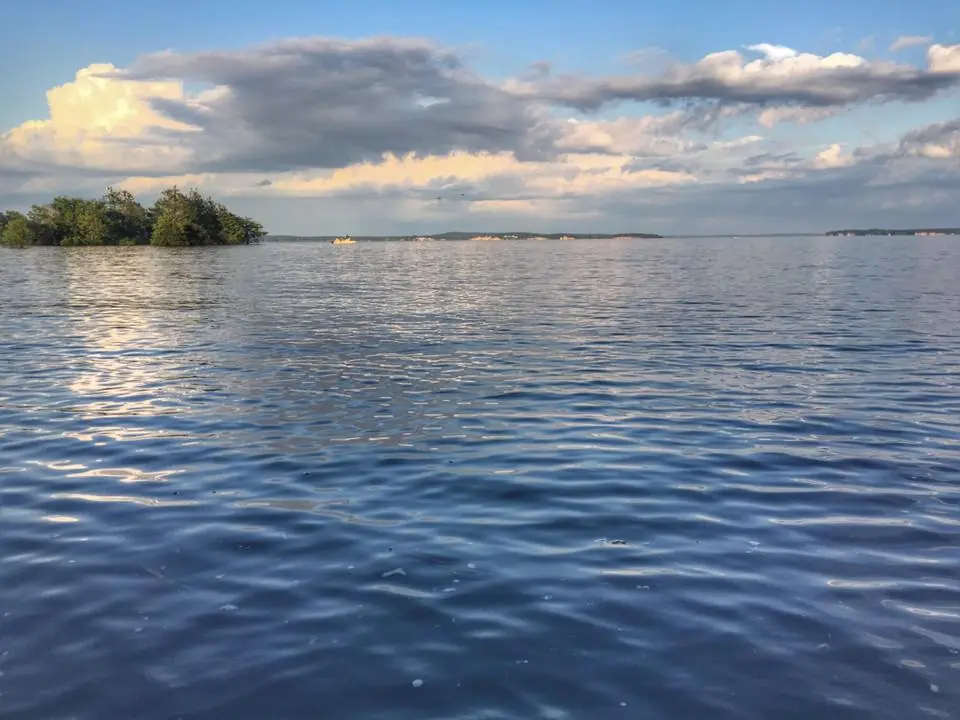Photograph from the Facebook post “Carrice Creek, on the Texas side of Toledo Bend Lake, today.”