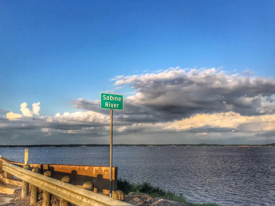 Photograph from the Facebook post “Crossing Toledo Bend Lake over the Pendleton Bridge, from Texas to Louisiana at the…”