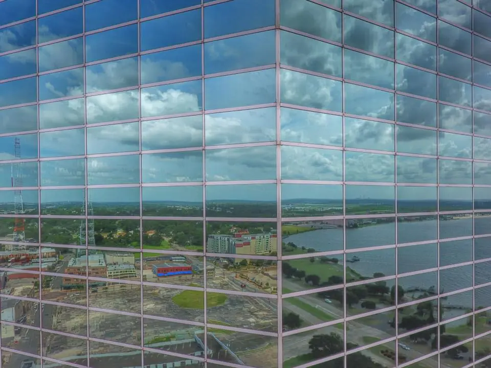 Photograph from the Facebook post “"Lake Charles in Windows" Couldn't resist taking this shot from the air...”